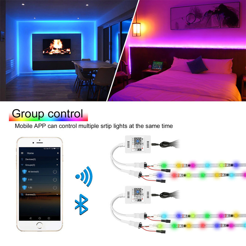 Contrôleur de Bande LED RGBW, Compatible avec Alexa et Google Home, RGB led  chambre controller/minuterie sans Fil du Applicable à ruban led RGBW :  : Bricolage