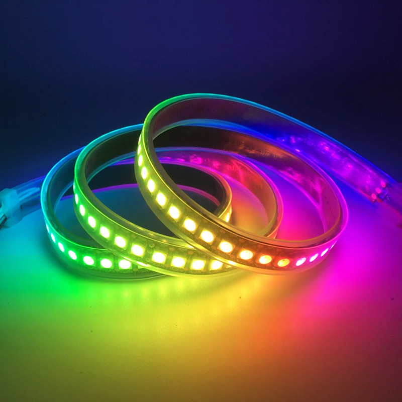 Powerful multicolored led tape with dynamic effects 144 leds / m